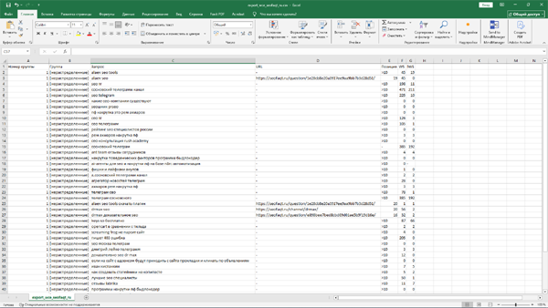Экспорт данных