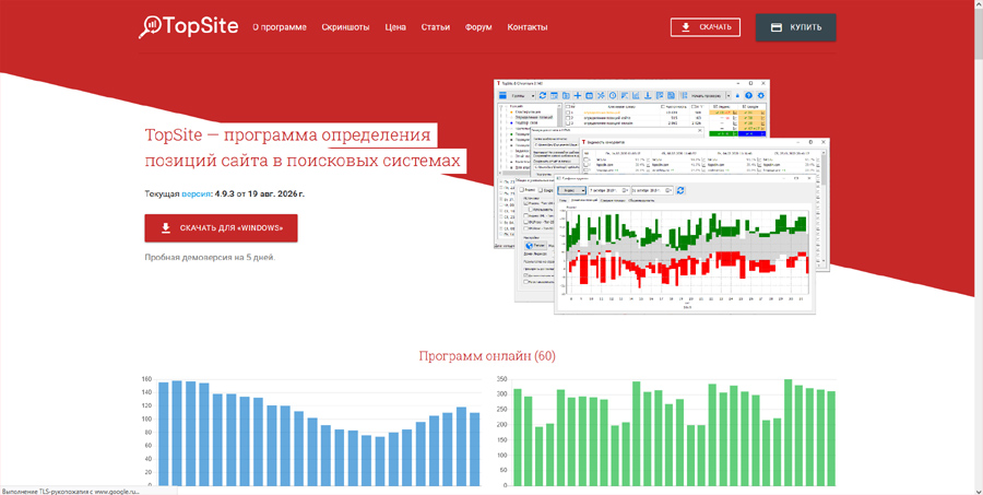 Сервис проверки позиций сайта, TopSite